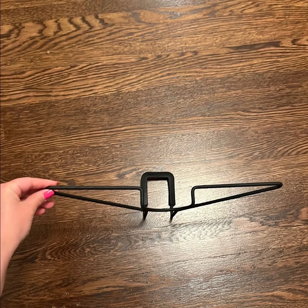 Black Metal Coat and Bag Hanger for Office Cube